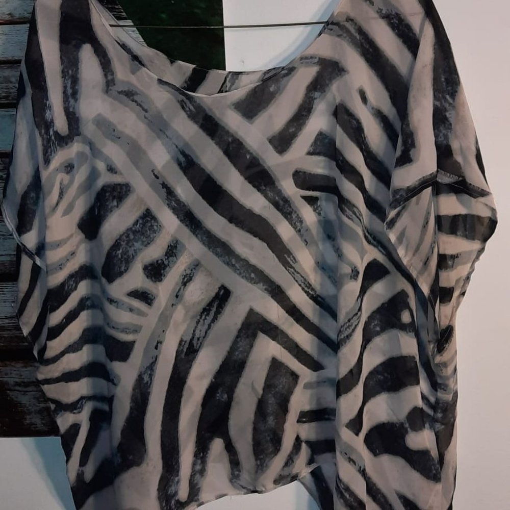 Handmade black and white Cardigan